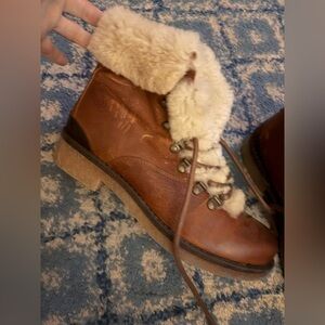 Pajar Legacy 🤎 Kristine Ombré Brown 🥾 Women's Shearling Lined Lace Up Boot 10